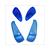 FLASHER GLASS PIAGGIO RUNNER nt SET BLUE