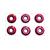 NUT SET UNI M6 ALU RED       6pc