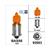 BULB BAX9S 12V 10W ORANGE (10)