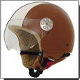 Retro leer Bruin/wit