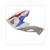 HELM KLEP STREETFIGHTER TWIN WIT/BLAUW/ROOD
